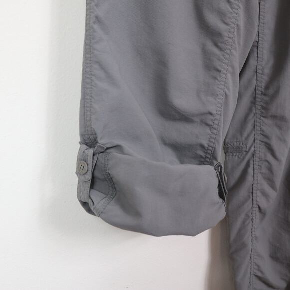 The North Face Size 8 Horizon Tempest Pants Nylon Ripstop Roll Up Gray - Picture 10 of 12
